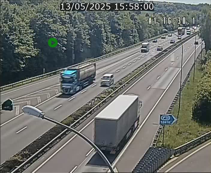 Traffic live webcam Luxembourg Grevenmacher - A1 direction Luxembourg - BK 30.1