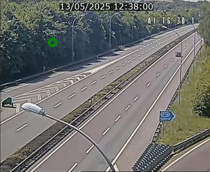 Traffic live webcam Luxembourg Grevenmacher - A1 direction Luxembourg - BK 30.1