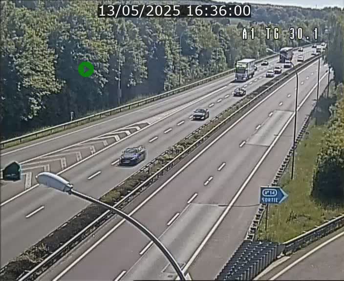 Traffic live webcam Luxembourg Grevenmacher - A1 direction Luxembourg - BK 30.1
