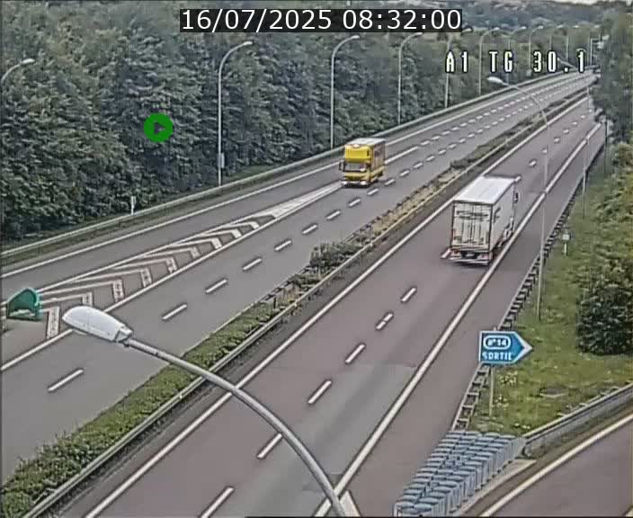 Traffic live webcam Luxembourg Grevenmacher - A1 direction Luxembourg - BK 30.1