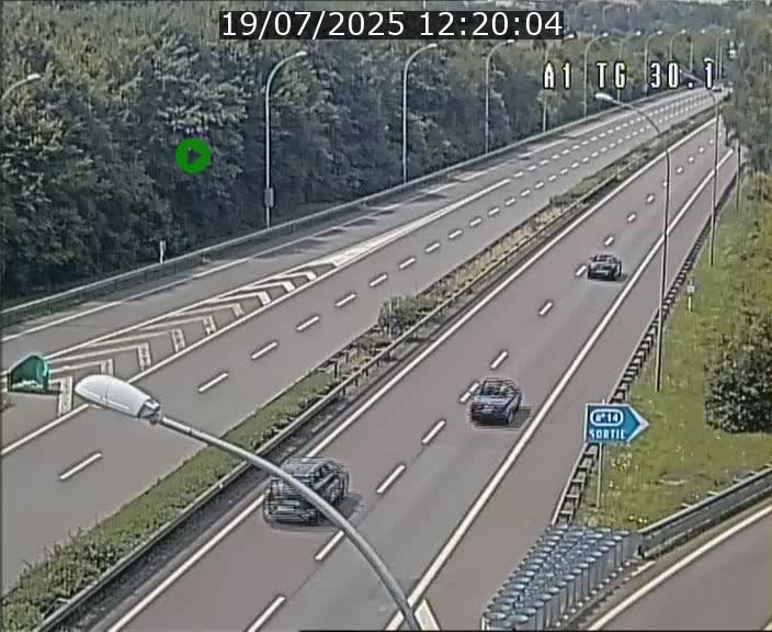 Traffic live webcam Luxembourg Grevenmacher - A1 direction Luxembourg - BK 30.1