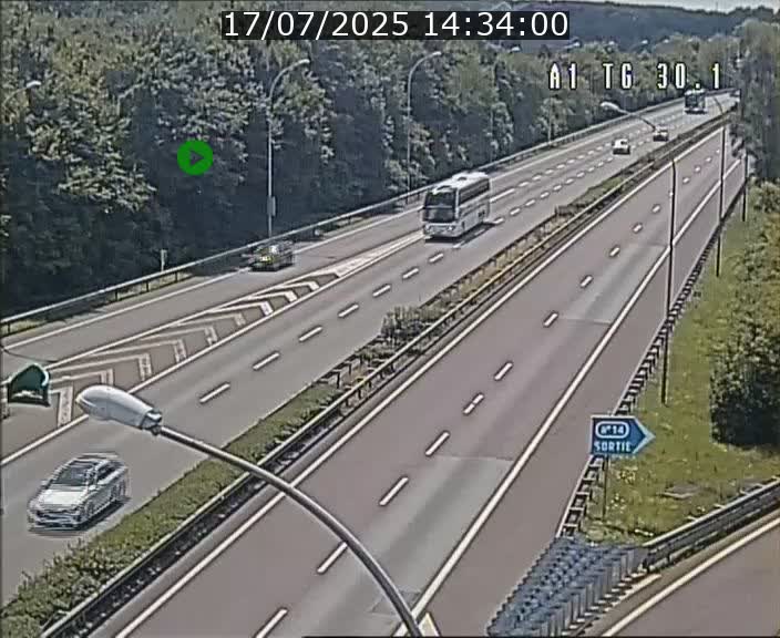 Traffic live webcam Luxembourg Grevenmacher - A1 direction Luxembourg - BK 30.1