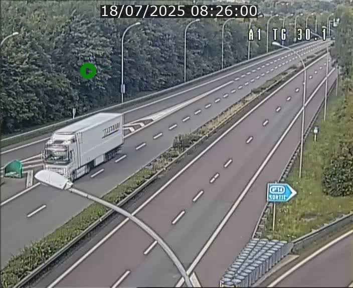 Traffic live webcam Luxembourg Grevenmacher - A1 direction Luxembourg - BK 30.1