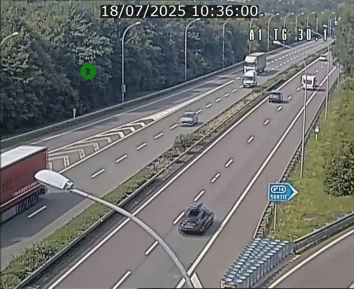 Traffic live webcam Luxembourg Grevenmacher - A1 direction Luxembourg - BK 30.1