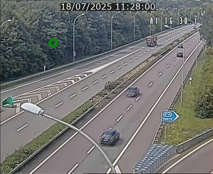 Traffic live webcam Luxembourg Grevenmacher - A1 direction Luxembourg - BK 30.1