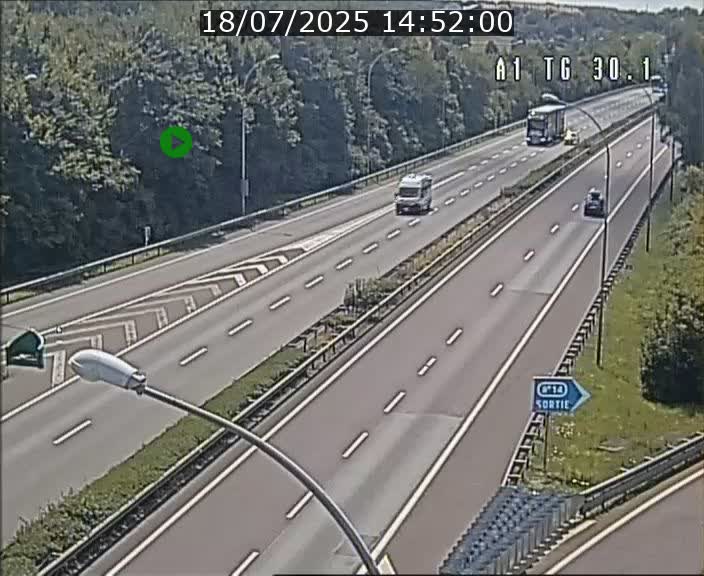 Traffic live webcam Luxembourg Grevenmacher - A1 direction Luxembourg - BK 30.1