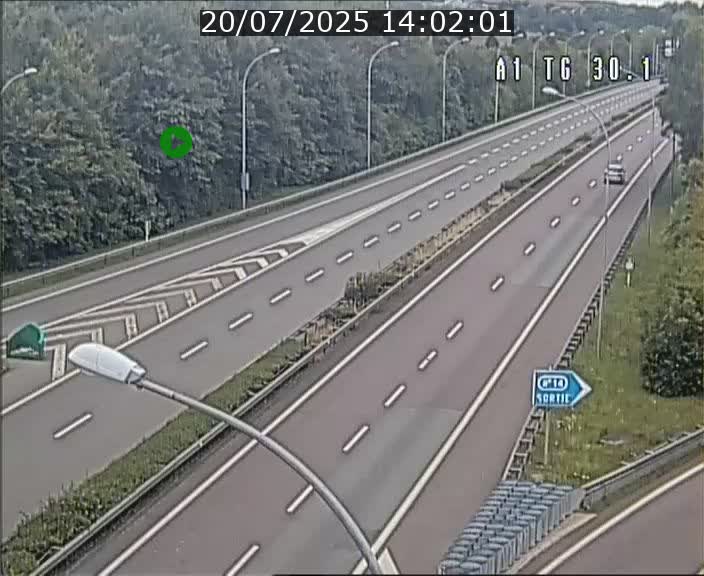 Traffic live webcam Luxembourg Grevenmacher - A1 direction Luxembourg - BK 30.1