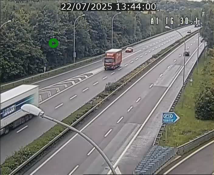 Traffic live webcam Luxembourg Grevenmacher - A1 direction Luxembourg - BK 30.1
