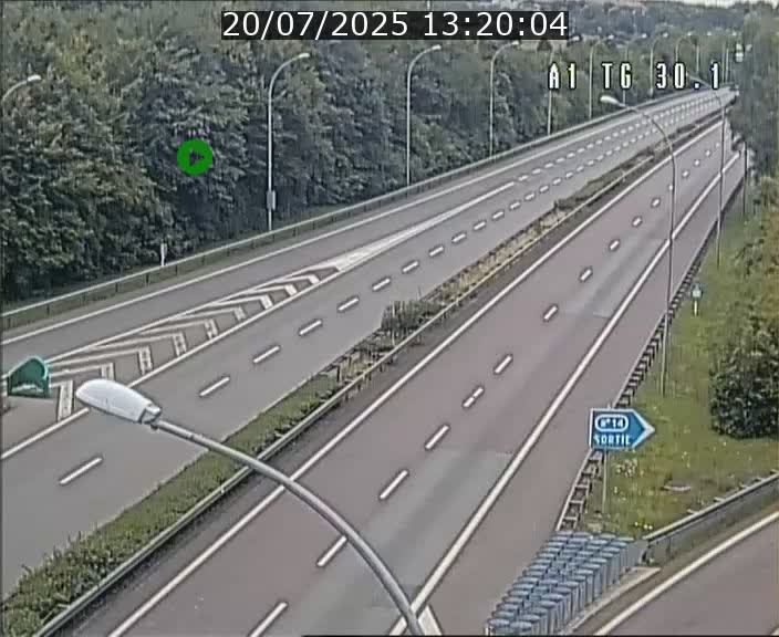 Traffic live webcam Luxembourg Grevenmacher - A1 direction Luxembourg - BK 30.1