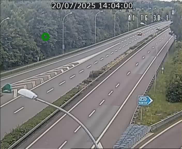 Traffic live webcam Luxembourg Grevenmacher - A1 direction Luxembourg - BK 30.1