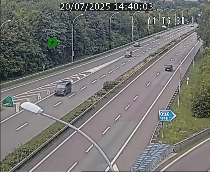 Traffic live webcam Luxembourg Grevenmacher - A1 direction Luxembourg - BK 30.1