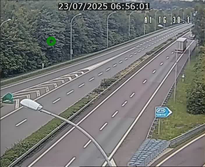 Traffic live webcam Luxembourg Grevenmacher - A1 direction Luxembourg - BK 30.1