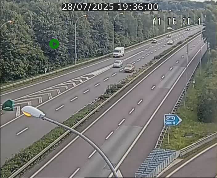 Traffic live webcam Luxembourg Grevenmacher - A1 direction Luxembourg - BK 30.1