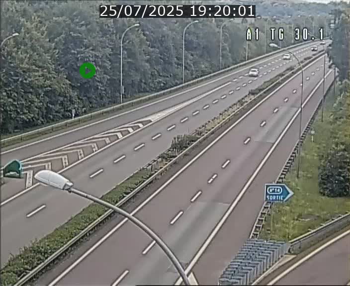 Traffic live webcam Luxembourg Grevenmacher - A1 direction Luxembourg - BK 30.1