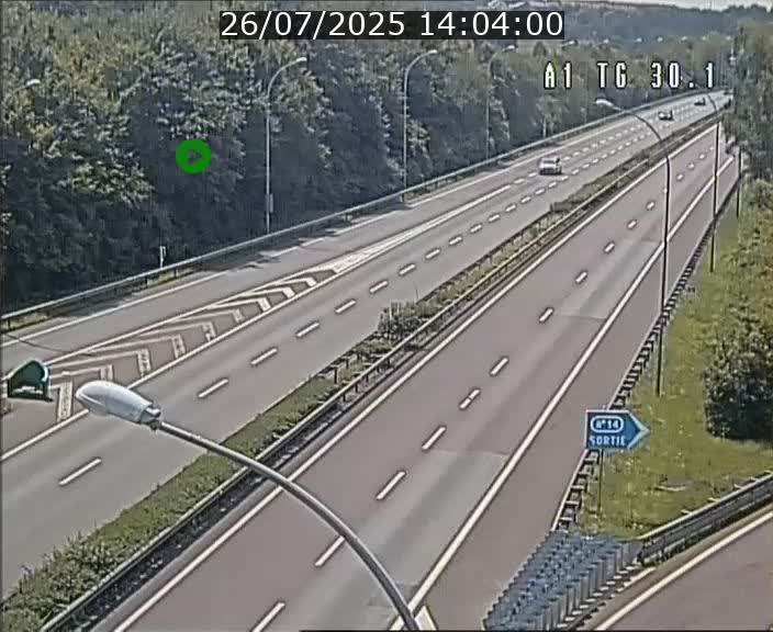 Traffic live webcam Luxembourg Grevenmacher - A1 direction Luxembourg - BK 30.1