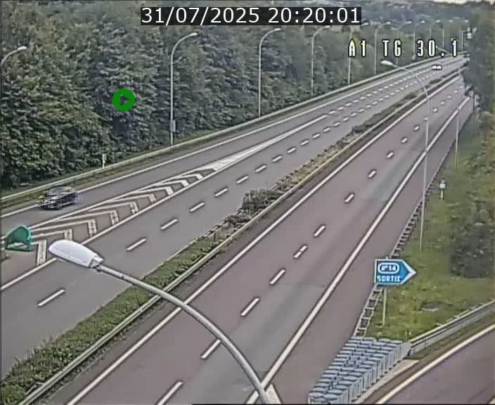 Traffic live webcam Luxembourg Grevenmacher - A1 direction Luxembourg - BK 30.1