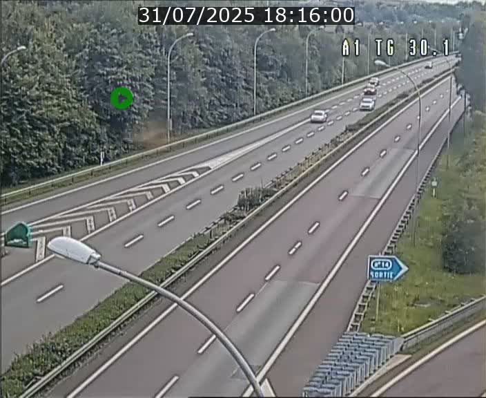 Traffic live webcam Luxembourg Grevenmacher - A1 direction Luxembourg - BK 30.1