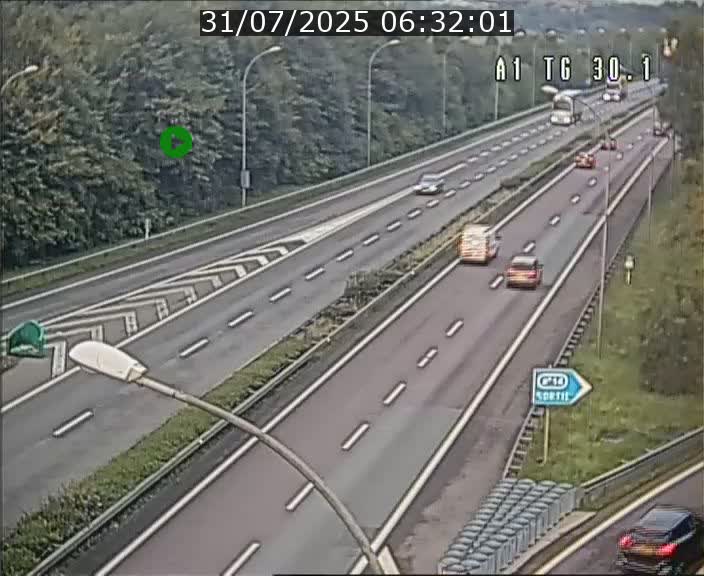 Traffic live webcam Luxembourg Grevenmacher - A1 direction Luxembourg - BK 30.1
