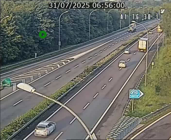Traffic live webcam Luxembourg Grevenmacher - A1 direction Luxembourg - BK 30.1