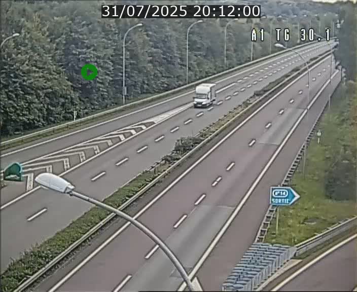 Traffic live webcam Luxembourg Grevenmacher - A1 direction Luxembourg - BK 30.1