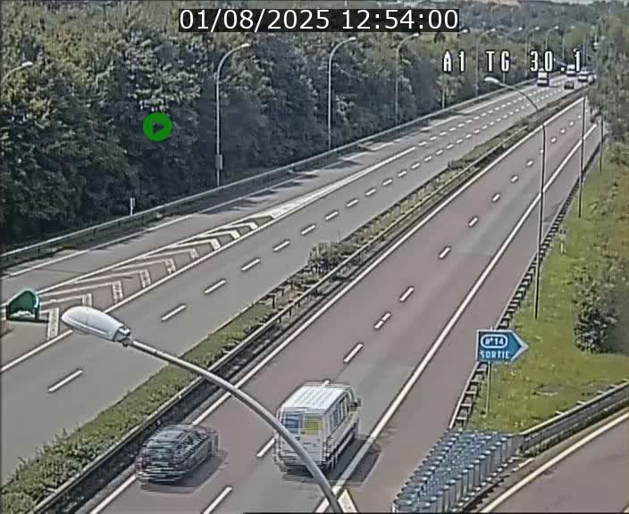 Traffic live webcam Luxembourg Grevenmacher - A1 direction Luxembourg - BK 30.1