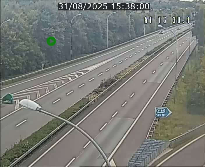 Traffic live webcam Luxembourg Grevenmacher - A1 direction Luxembourg - BK 30.1