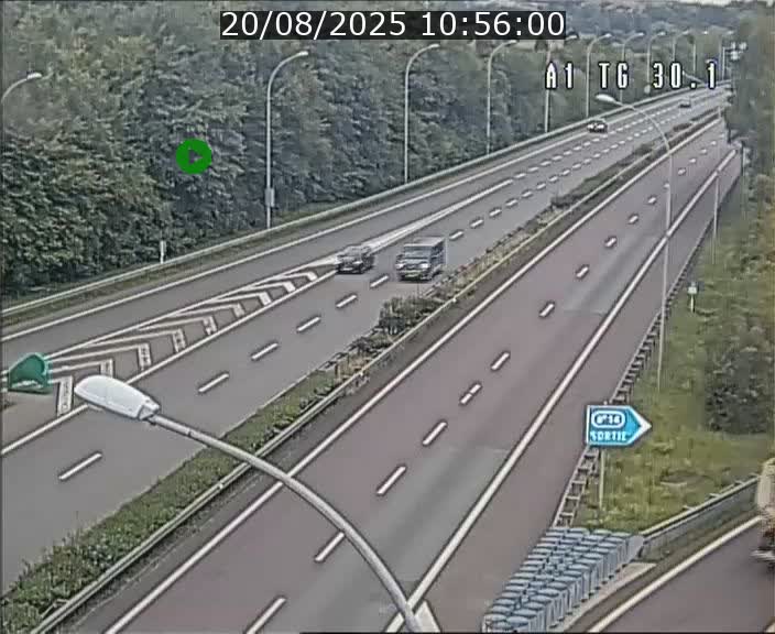 Traffic live webcam Luxembourg Grevenmacher - A1 direction Luxembourg - BK 30.1