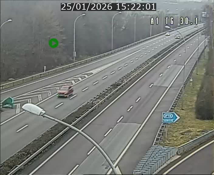 Traffic live webcam Luxembourg Grevenmacher - A1 direction Luxembourg - BK 30.1