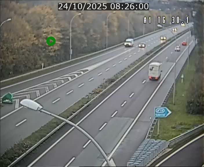 Traffic live webcam Luxembourg Grevenmacher - A1 direction Luxembourg - BK 30.1