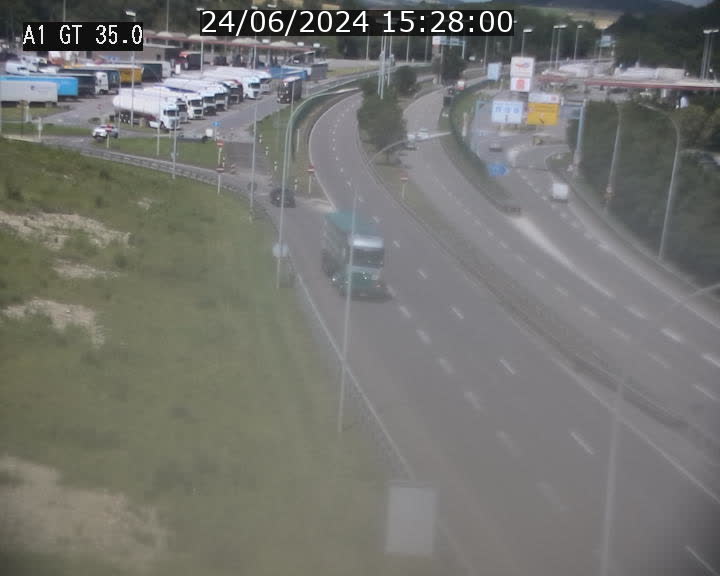 Traffic live webcam Luxembourg Wasserbillig - A1 direction Luxembourg - BK 35.1