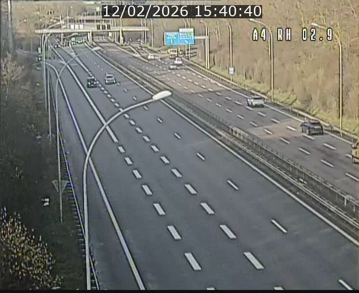 Webcam traffic A4 Luxembourg - BK 2.9 - Croix de Cessange (direction Luxembourg)