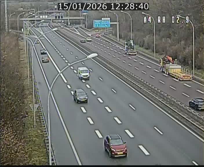 Webcam traffic A4 Luxembourg - BK 2.9 - Croix de Cessange (direction Luxembourg)