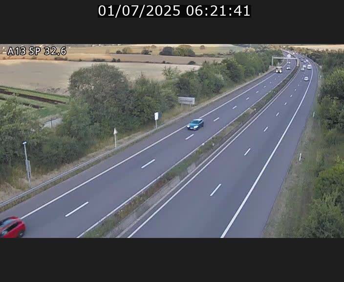 <h2>Webcam info trafic A13 à hauteur de Mondorf-les-bains. Vue orientée vers Altwies</h2>