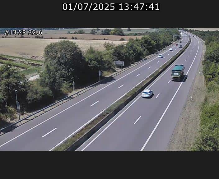<h2>Webcam info trafic A13 à hauteur de Mondorf-les-bains. Vue orientée vers Altwies</h2>