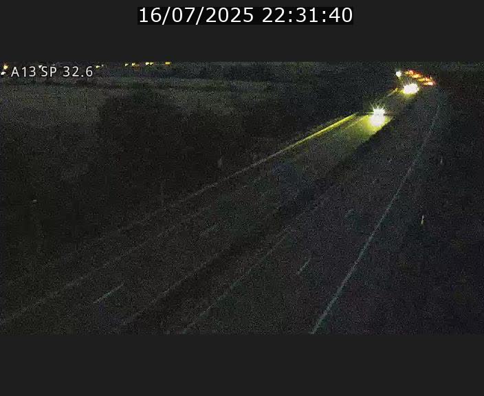 Webcam info trafic A13 à hauteur de Mondorf-les-bains. Vue orientée vers Altwies