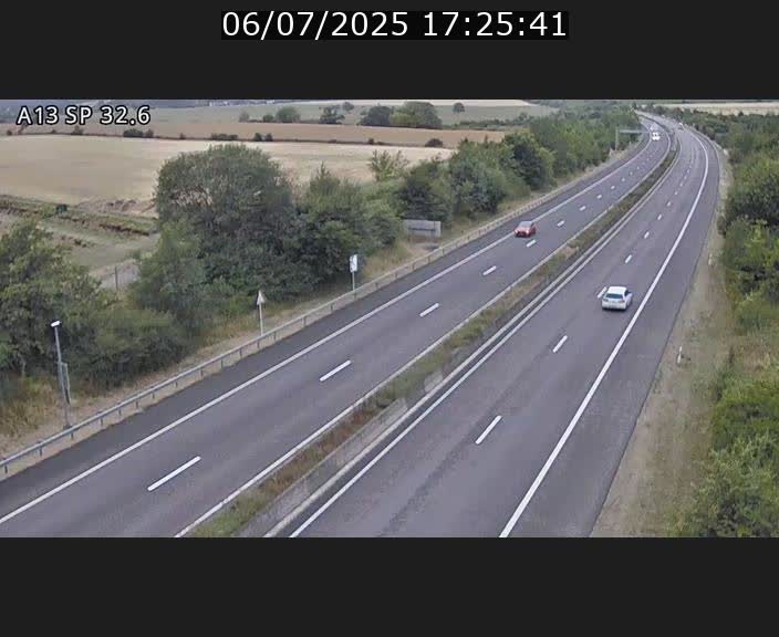 <h2>Webcam info trafic A13 à hauteur de Mondorf-les-bains. Vue orientée vers Altwies</h2>