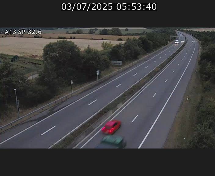 <h2>Webcam info trafic A13 à hauteur de Mondorf-les-bains. Vue orientée vers Altwies</h2>
