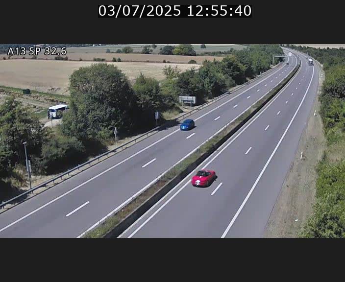 <h2>Webcam info trafic A13 à hauteur de Mondorf-les-bains. Vue orientée vers Altwies</h2>
