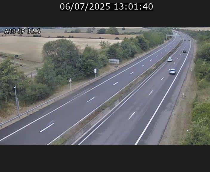 <h2>Webcam info trafic A13 à hauteur de Mondorf-les-bains. Vue orientée vers Altwies</h2>