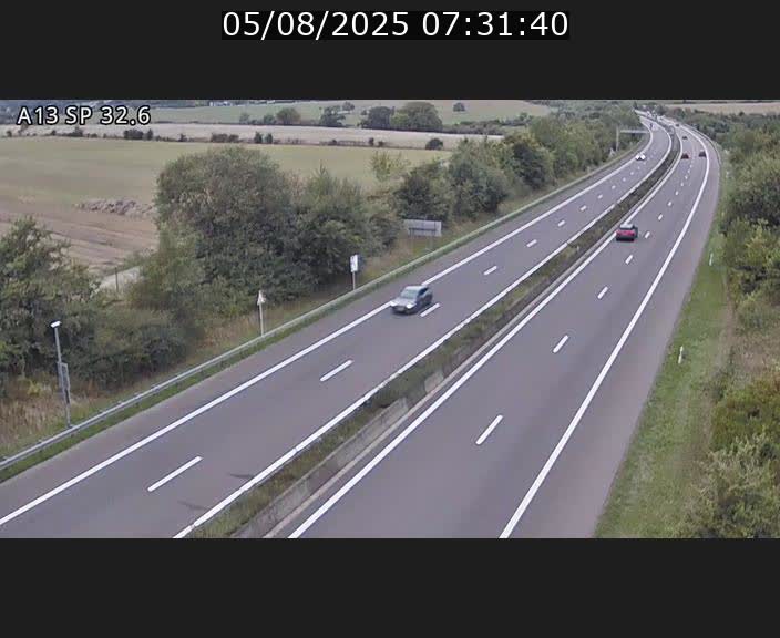 <h2>Webcam info trafic A13 à hauteur de Mondorf-les-bains. Vue orientée vers Altwies</h2>
