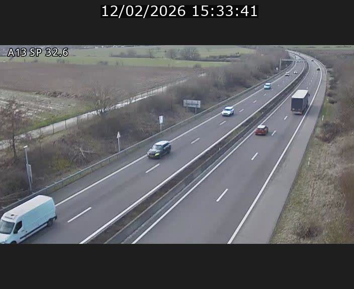 <h2>Webcam info trafic A13 à hauteur de Mondorf-les-bains. Vue orientée vers Altwies</h2>