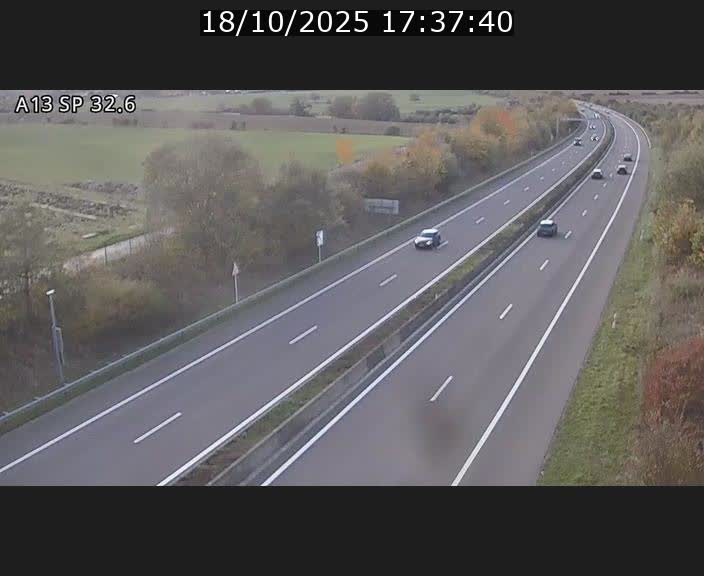 <h2>Webcam info trafic A13 à hauteur de Mondorf-les-bains. Vue orientée vers Altwies</h2>