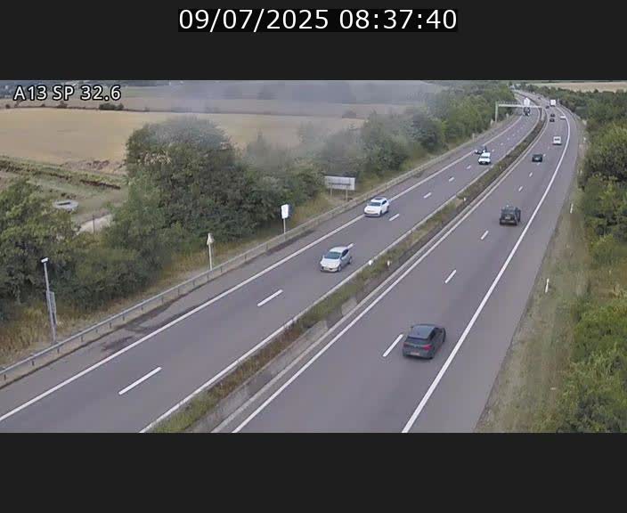 <h2>Webcam info trafic A13 à hauteur de Mondorf-les-bains. Vue orientée vers Altwies</h2>