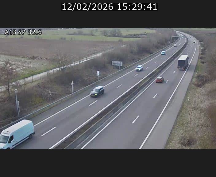 <h2>Webcam info trafic A13 à hauteur de Mondorf-les-bains. Vue orientée vers Altwies</h2>