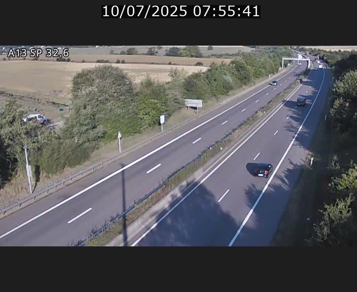 <h2>Webcam info trafic A13 à hauteur de Mondorf-les-bains. Vue orientée vers Altwies</h2>