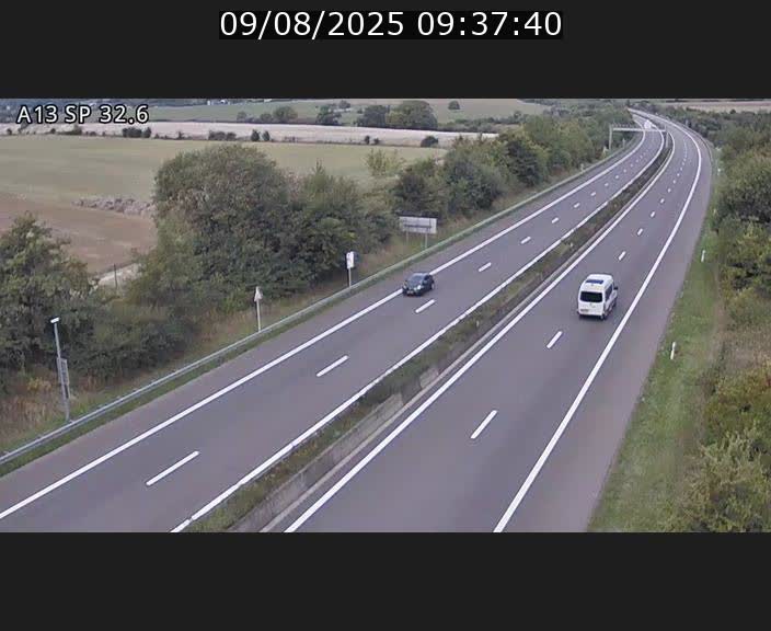 <h2>Webcam info trafic A13 à hauteur de Mondorf-les-bains. Vue orientée vers Altwies</h2>