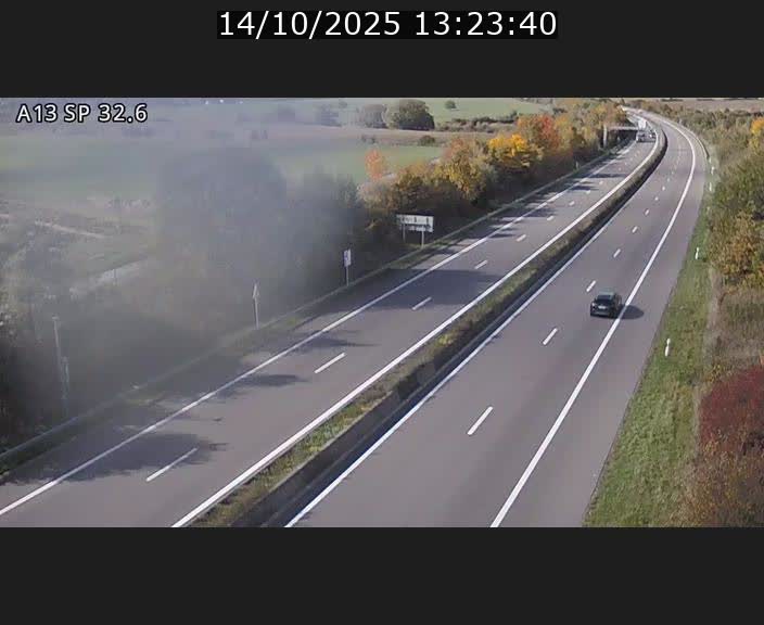 <h2>Webcam info trafic A13 à hauteur de Mondorf-les-bains. Vue orientée vers Altwies</h2>