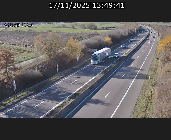 <h2>Webcam info trafic A13 à hauteur de Mondorf-les-bains. Vue orientée vers Altwies</h2>