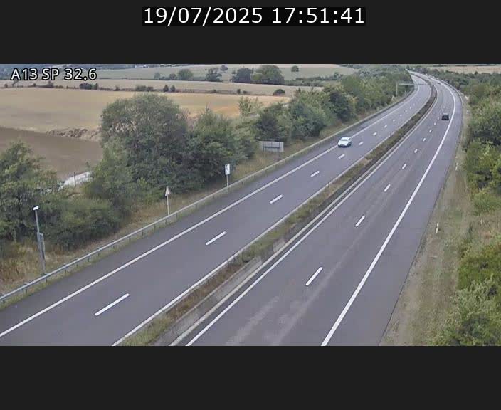 <h2>Webcam info trafic A13 à hauteur de Mondorf-les-bains. Vue orientée vers Altwies</h2>