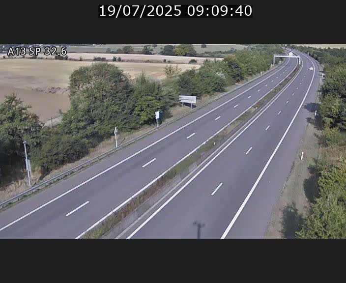 <h2>Webcam info trafic A13 à hauteur de Mondorf-les-bains. Vue orientée vers Altwies</h2>